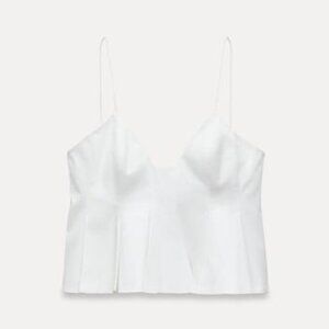 ZW COLLECTION NWT ZARA GODET STRAPPY TOP SZ L & BOX PLEAT MIDI SKIRT SZ M